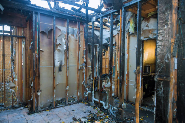 Professional Fire Damage Restoration technician working in Monroe, WA